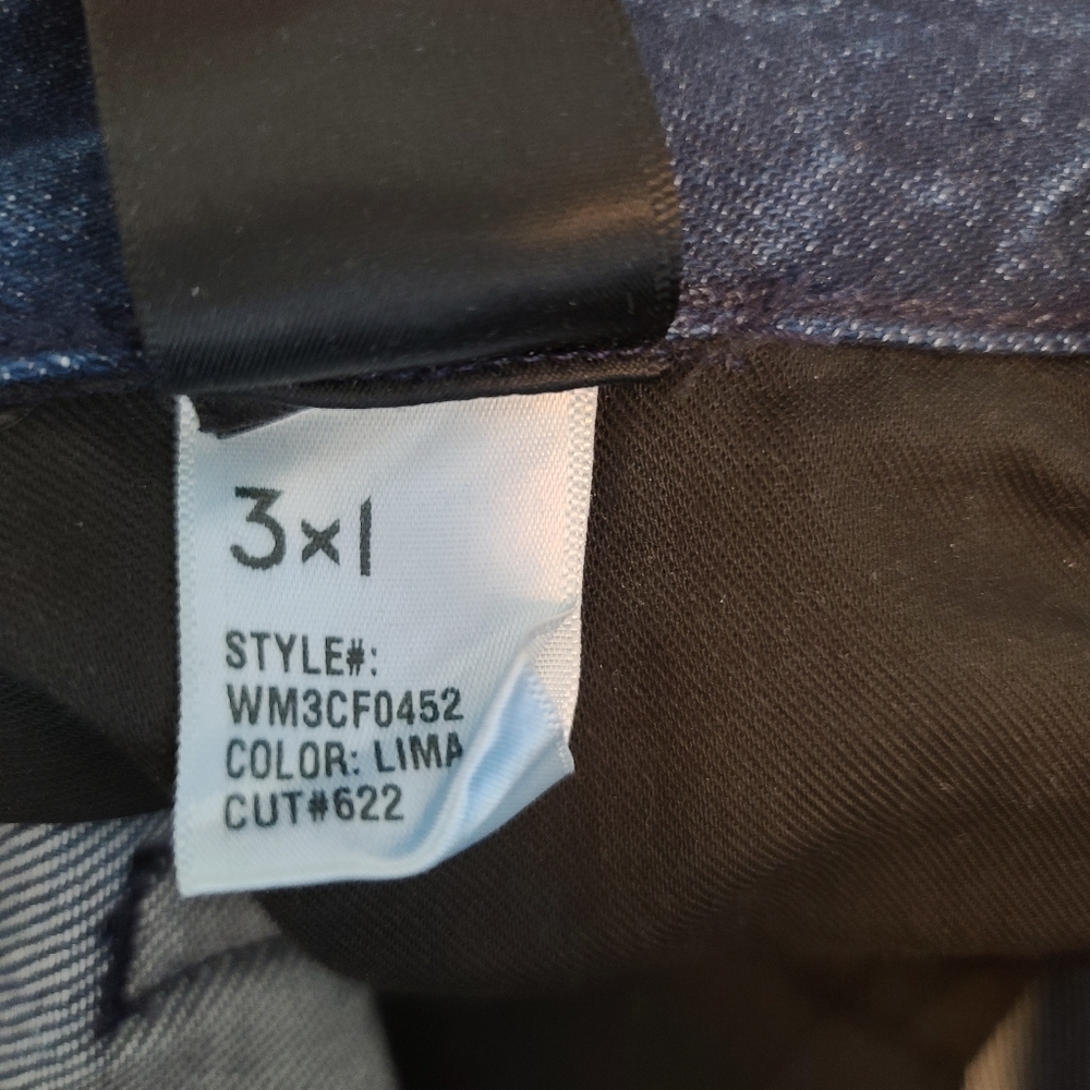 3x1 NYC Fringe Straight Crop Selvedge Jeans Lima Mid Wash - Picture 8 of 14